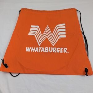 WHATABURGER Orange Backpack With Logo On One Side NWOT